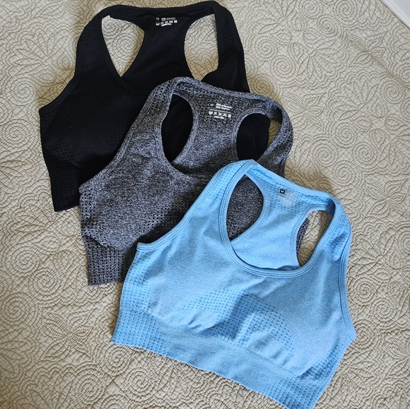 Other - Women's 3pc solid wireless racerback sports bra
